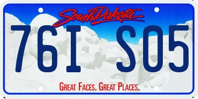 SD license plate 76IS05