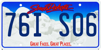 SD license plate 76IS06