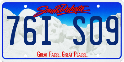 SD license plate 76IS09