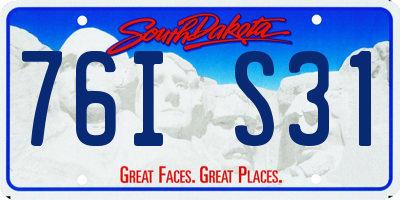 SD license plate 76IS31