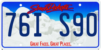 SD license plate 76IS90