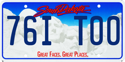 SD license plate 76IT00