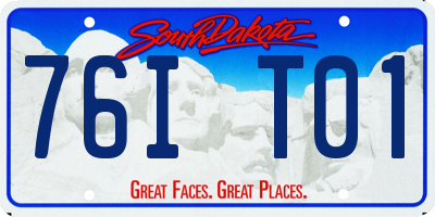 SD license plate 76IT01
