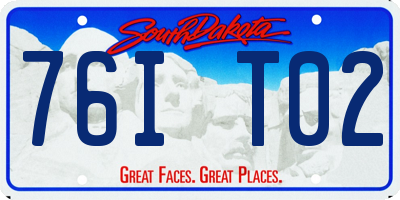 SD license plate 76IT02
