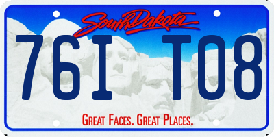 SD license plate 76IT08