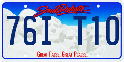 SD license plate 76IT10
