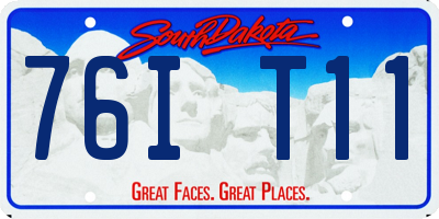 SD license plate 76IT11