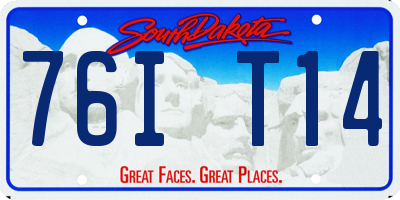 SD license plate 76IT14
