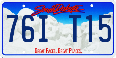 SD license plate 76IT15
