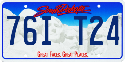 SD license plate 76IT24
