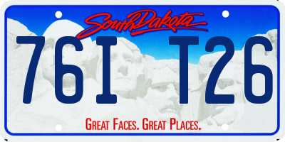 SD license plate 76IT26