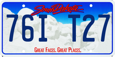 SD license plate 76IT27