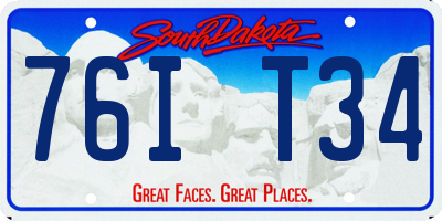 SD license plate 76IT34