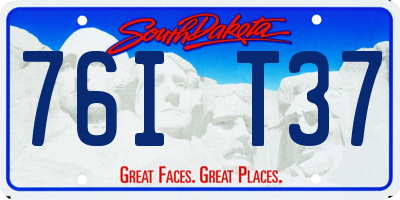 SD license plate 76IT37
