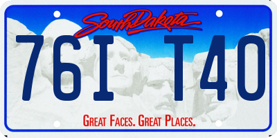 SD license plate 76IT40
