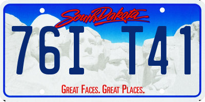 SD license plate 76IT41