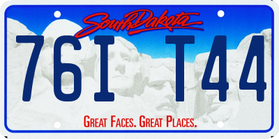 SD license plate 76IT44