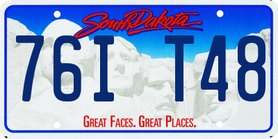 SD license plate 76IT48