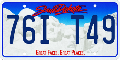 SD license plate 76IT49