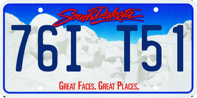 SD license plate 76IT51