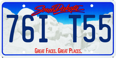 SD license plate 76IT55