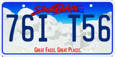 SD license plate 76IT56