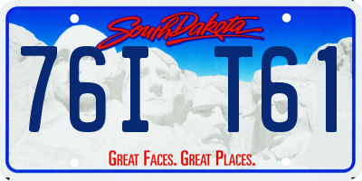 SD license plate 76IT61