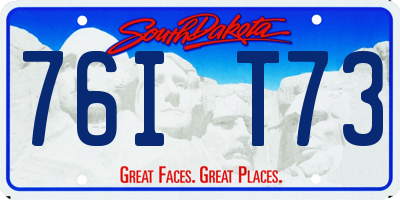 SD license plate 76IT73