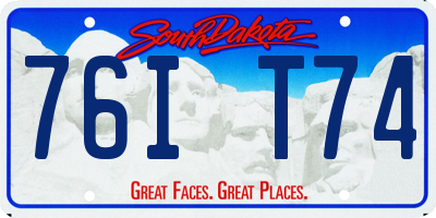 SD license plate 76IT74