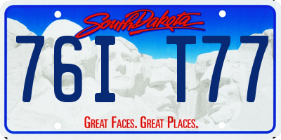 SD license plate 76IT77