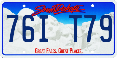 SD license plate 76IT79
