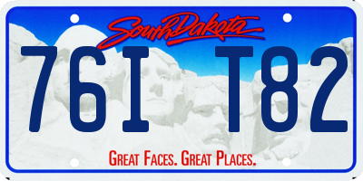 SD license plate 76IT82
