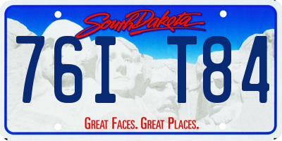 SD license plate 76IT84