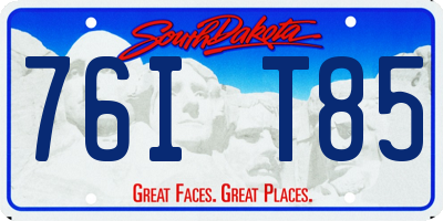 SD license plate 76IT85