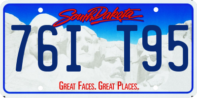 SD license plate 76IT95