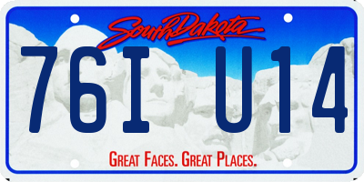 SD license plate 76IU14