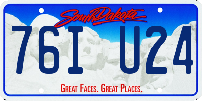 SD license plate 76IU24