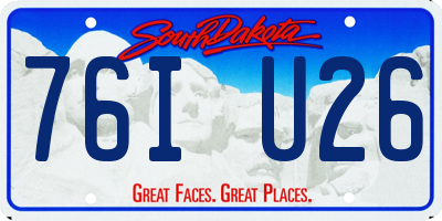 SD license plate 76IU26