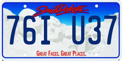 SD license plate 76IU37