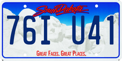 SD license plate 76IU41