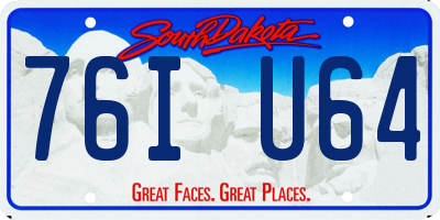 SD license plate 76IU64