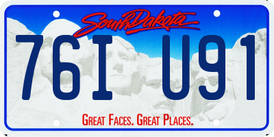 SD license plate 76IU91