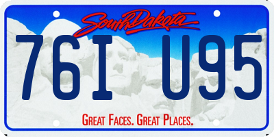 SD license plate 76IU95