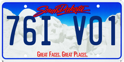 SD license plate 76IV01