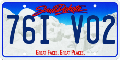 SD license plate 76IV02