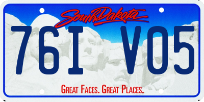 SD license plate 76IV05