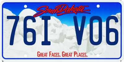 SD license plate 76IV06