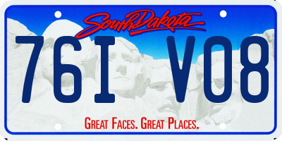 SD license plate 76IV08