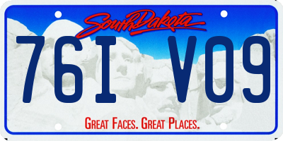 SD license plate 76IV09