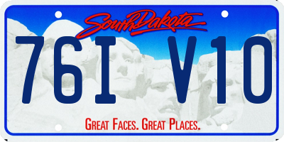 SD license plate 76IV10